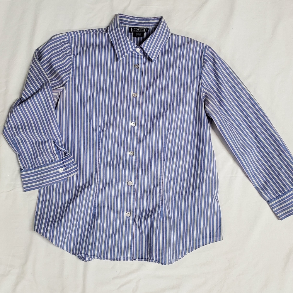 Land's End 3/4 Sleeve Button Down